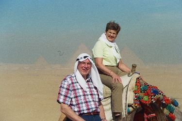 Også Martins forældre tog den lange tur til Egypten for at besøge os...